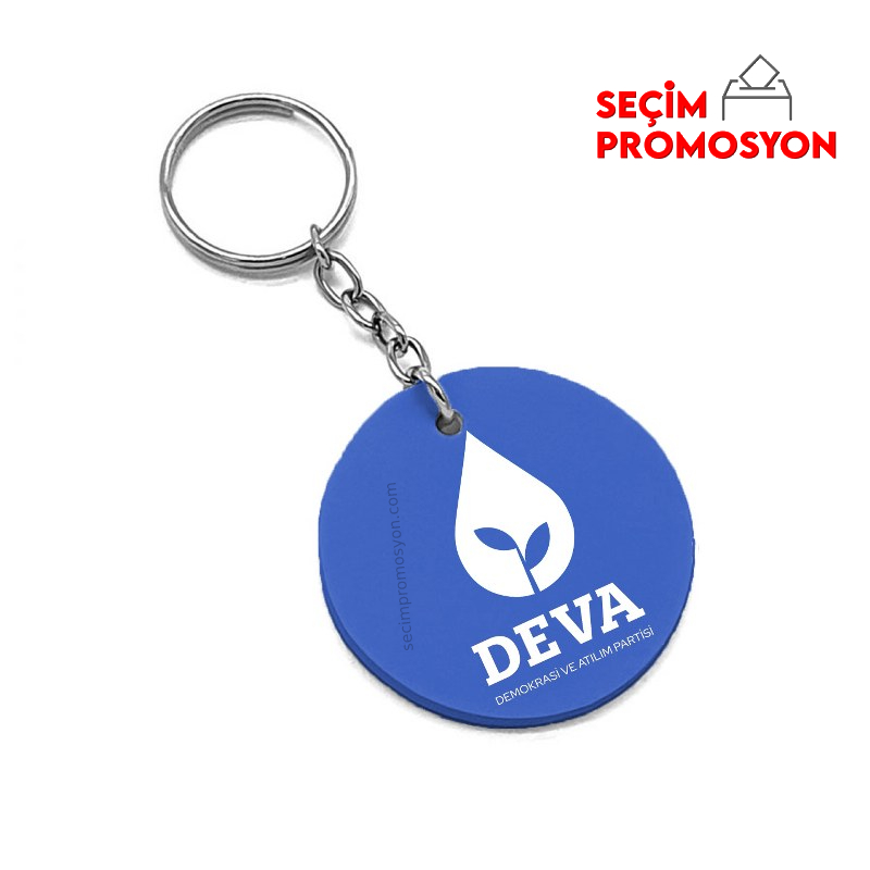 Demokrasi ve Atılım Partisi Logolu Promosyon Derili Anahtarlık