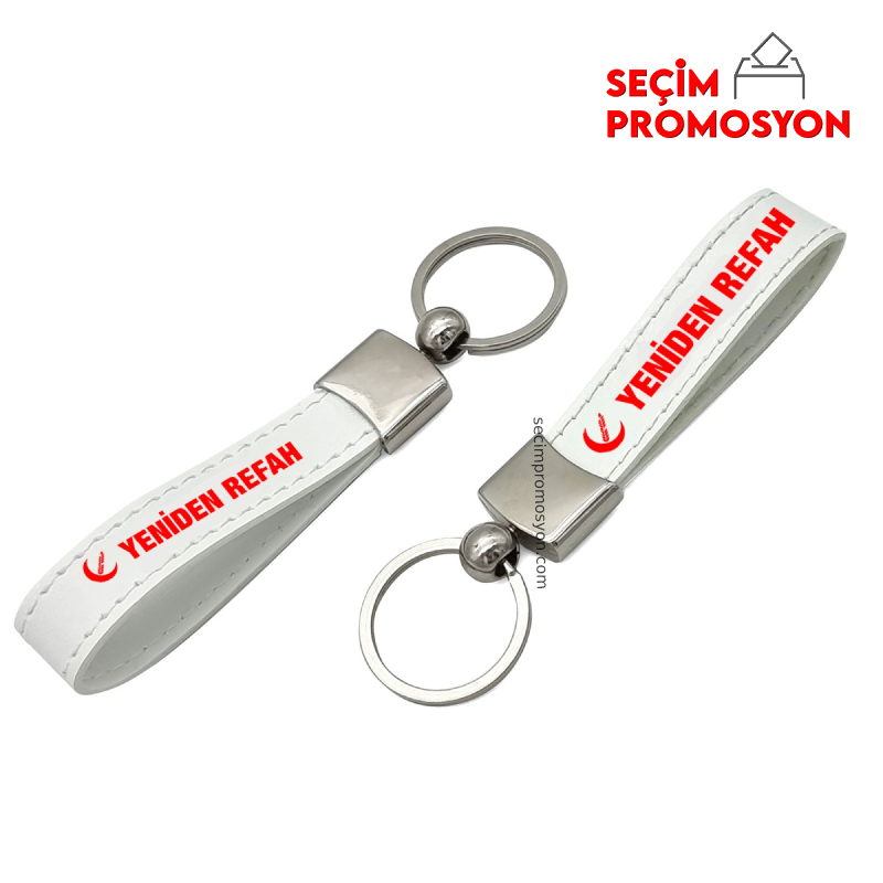 Yeniden Refah Partisi Promosyon Deri Anahtarlık