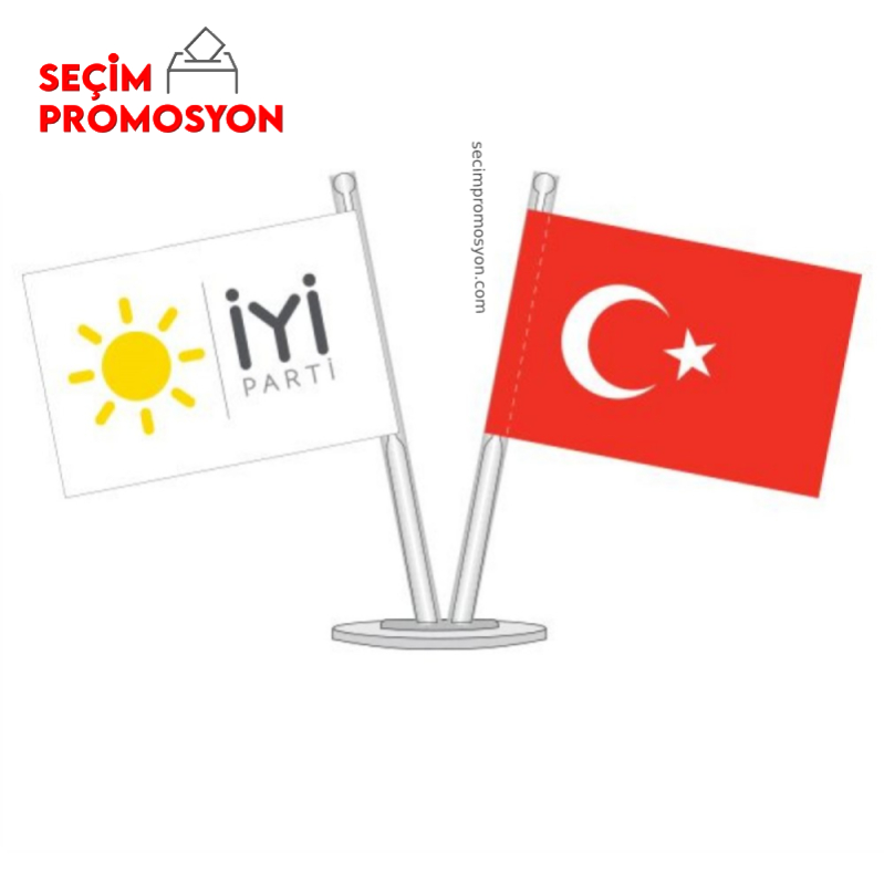 İyi Parti Promosyon Masa Bayrağı