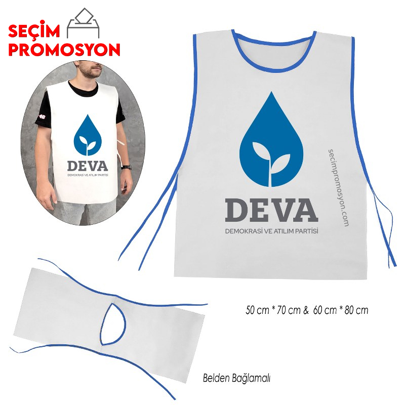 Demokrasi ve Atılım Partisi Logo Baskılı Promosyon Miting Önlüğü